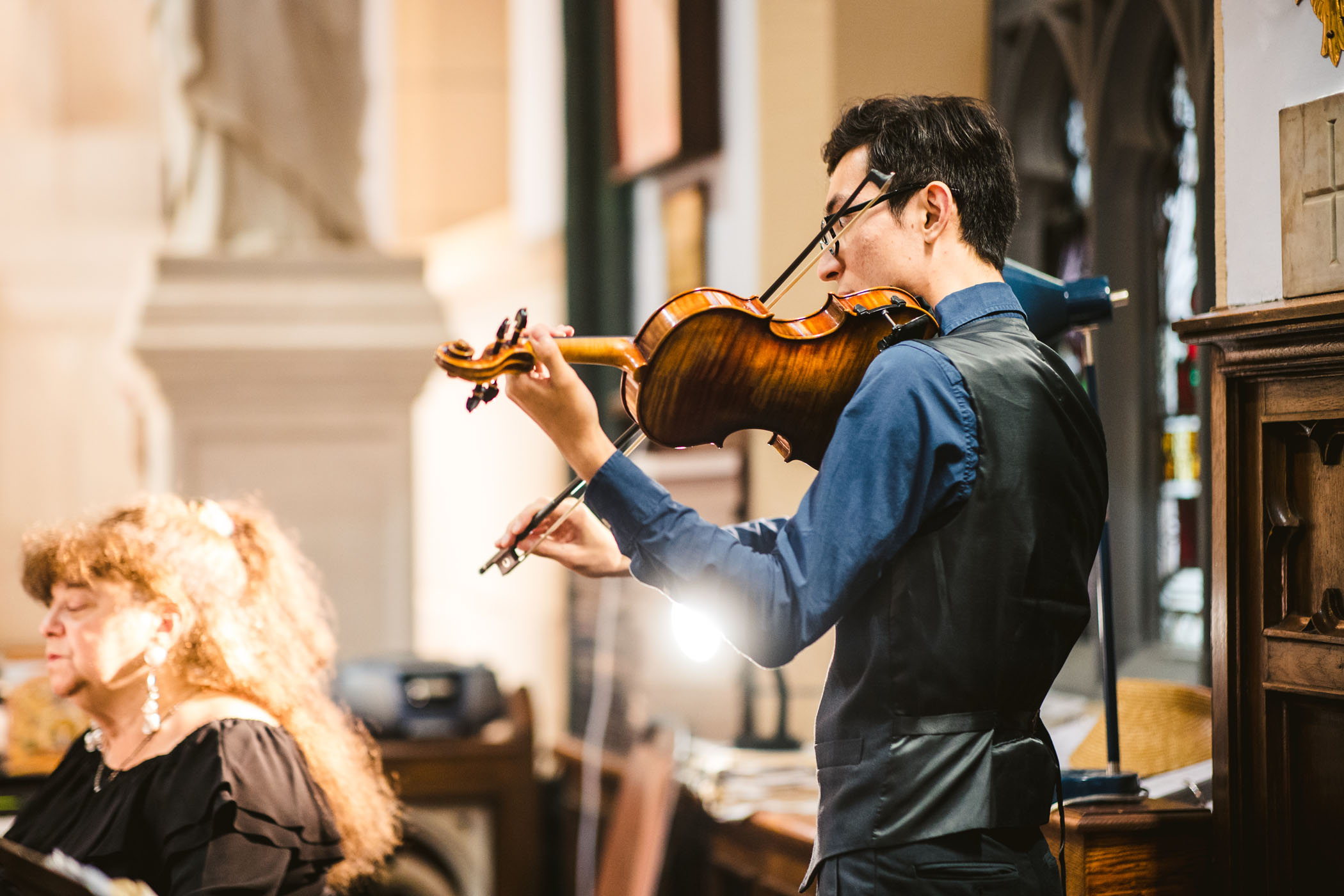 Church wedding ceremony with strings—hire musicians in Japan for ceremony music and Tokyo wedding ensembles.