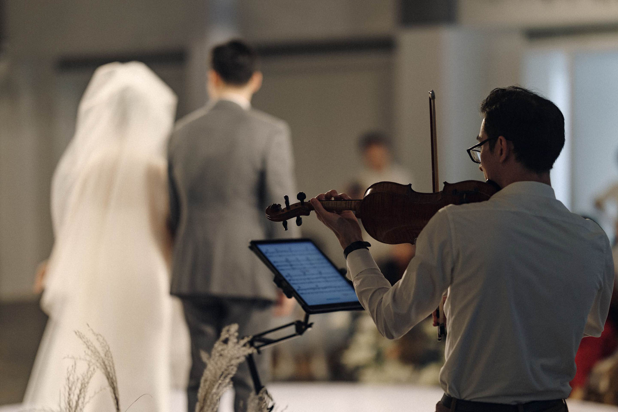 String ensemble performance at a reception—Tokyo event musicians and live music for weddings in Japan.